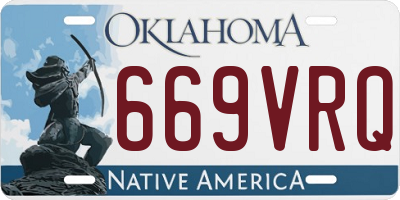 OK license plate 669VRQ