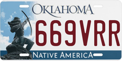 OK license plate 669VRR