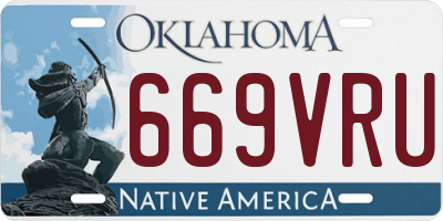 OK license plate 669VRU