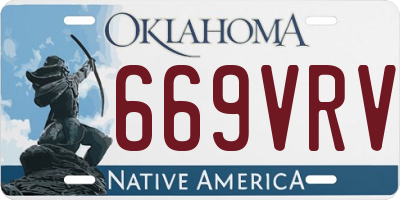 OK license plate 669VRV