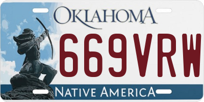 OK license plate 669VRW