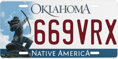 OK license plate 669VRX
