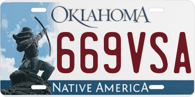 OK license plate 669VSA