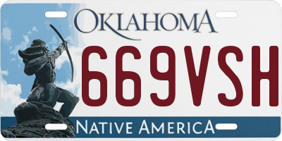 OK license plate 669VSH