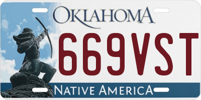 OK license plate 669VST
