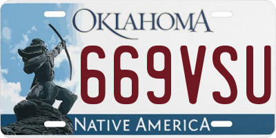 OK license plate 669VSU