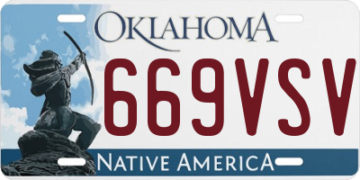 OK license plate 669VSV