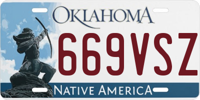 OK license plate 669VSZ