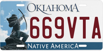 OK license plate 669VTA