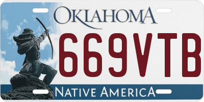 OK license plate 669VTB