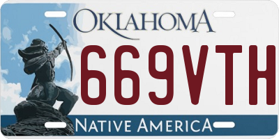 OK license plate 669VTH