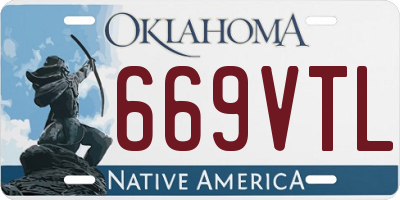 OK license plate 669VTL