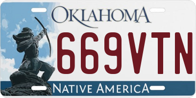OK license plate 669VTN
