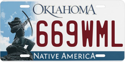 OK license plate 669WML