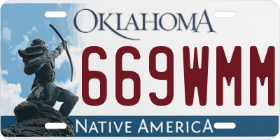 OK license plate 669WMM