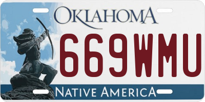 OK license plate 669WMU