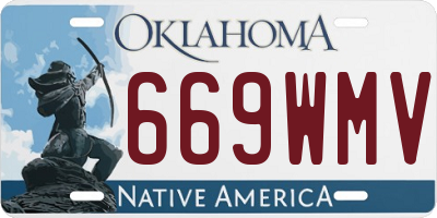 OK license plate 669WMV