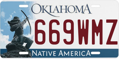 OK license plate 669WMZ