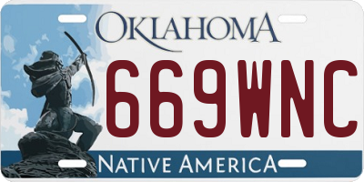 OK license plate 669WNC