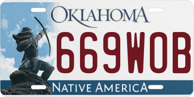 OK license plate 669WOB