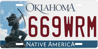 OK license plate 669WRM