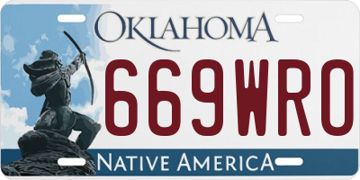 OK license plate 669WRO