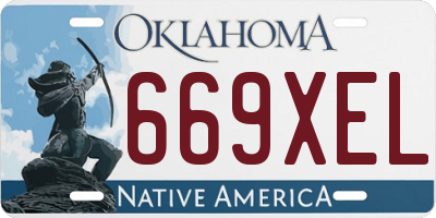 OK license plate 669XEL