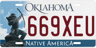 OK license plate 669XEU