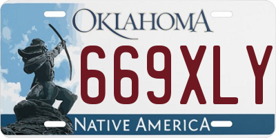 OK license plate 669XLY