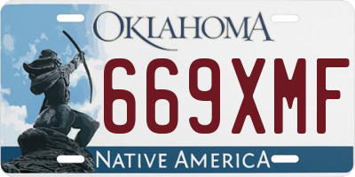 OK license plate 669XMF