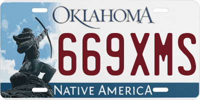 OK license plate 669XMS