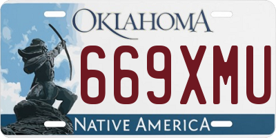 OK license plate 669XMU