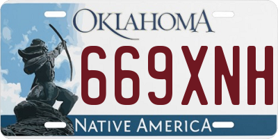 OK license plate 669XNH