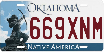 OK license plate 669XNM