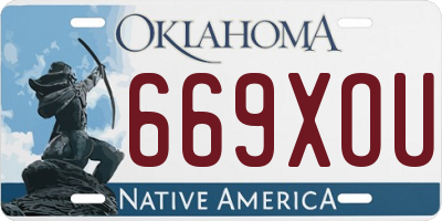 OK license plate 669XOU