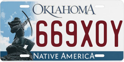 OK license plate 669XOY