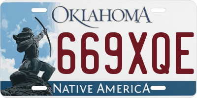 OK license plate 669XQE