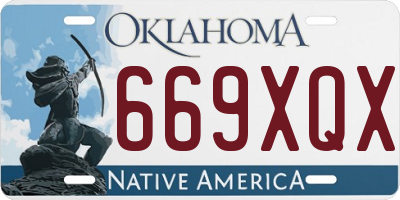 OK license plate 669XQX