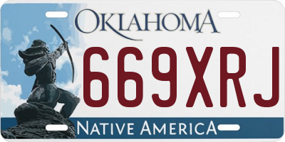 OK license plate 669XRJ