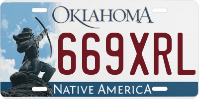 OK license plate 669XRL