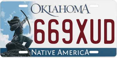 OK license plate 669XUD