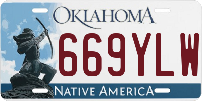 OK license plate 669YLW