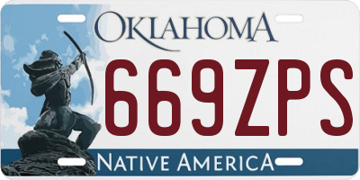 OK license plate 669ZPS