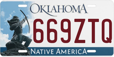 OK license plate 669ZTQ