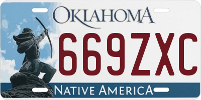 OK license plate 669ZXC