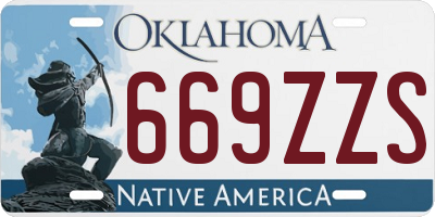 OK license plate 669ZZS