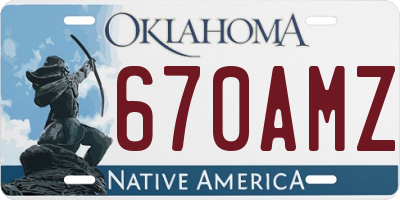 OK license plate 670AMZ