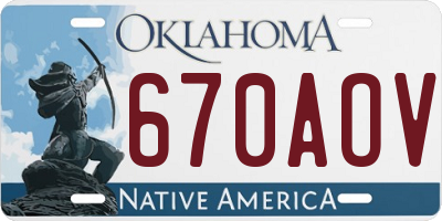 OK license plate 670AOV