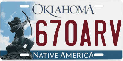 OK license plate 670ARV