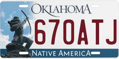 OK license plate 670ATJ